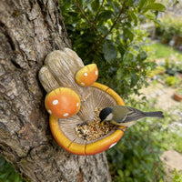 Mushroom Decorative Bird Feeder for Outdoor Garden and Patio