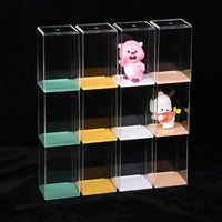 Clear Stackable Display Box for Figurines and Models, Dustproof Showcase Case