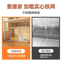 Multi-Layer Indoor Cat Cage with Litter Box Space, Large Cat Villa for Home