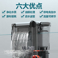 Jinjia 3-in-1 Aquarium Filter Waterfall Hanging Mini Water Pump for Small Fish Tanks