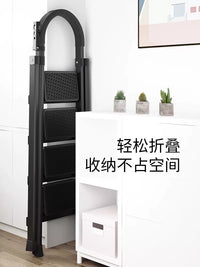 Folding Telescopic Ladder for Home and Engineering Use, Multi-functional Thickened Indoor A-Frame Portable Stair Ladder