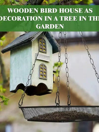 Hanging Metal Mesh Bird Feeder Tray for Garden & Outdoor