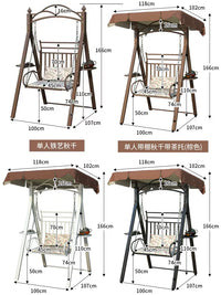 Outdoor Single Swing Chair Iron Art Garden Hanging Chair Villa Courtyard Balcony Swing Seat