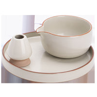 Japanese Ceramic Matcha Bowl Whisk Set with Whisk Holder for Traditional Tea Ceremony