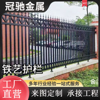 Wrought Iron Fence Panel for Residential, School, and Industrial Perimeter Security