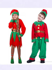 Kids' Christmas Elf Costume Set for Boys and Girls, Holiday Party & Performance Outfit
