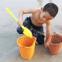 Hand-Woven Imitation Rattan Bicycle Basket for Kids - Small & Large Sizes