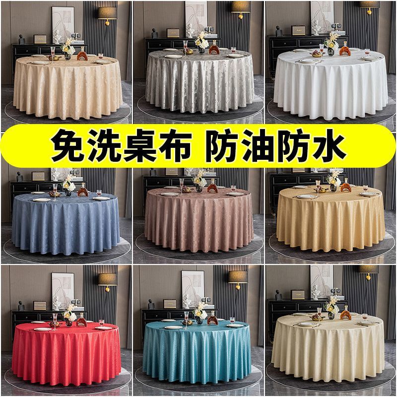 Luxury Round Tablecloth for Dining and Wedding Events, Hotel Quality Fabric Table Cover
