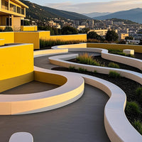 UHPC Concrete Planter Bench Outdoor Landscape Seating