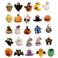 Halloween Resin Pumpkin Skull Ghost Charms DIY Pendant Set