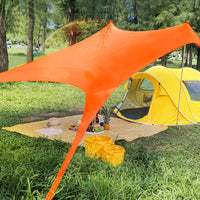 Lycra Beach Sunshade Tent with Poles for Outdoor Camping Fishing Park