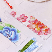 Clear Acrylic Bookmark Blanks with Tassels for DIY Crafts and Gifts