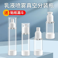 Travel Vacuum Dispenser Bottle Set for Lotions, Perfumes, and Cosmetics