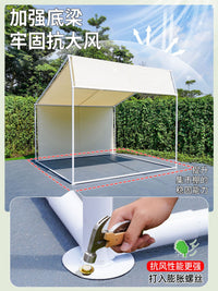 Outdoor Slanted Roof Stall Tent for Markets and Events, Waterproof Sunshade Canopy