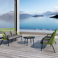 Outdoor Rattan Sofa Set for Patio Balcony Villa Garden Public Area Dining and Reception Furniture
