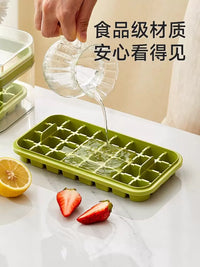 Household Ice Cube Mold Food-Grade Silicone Sphere Ice Tray Popsicle Maker with Storage