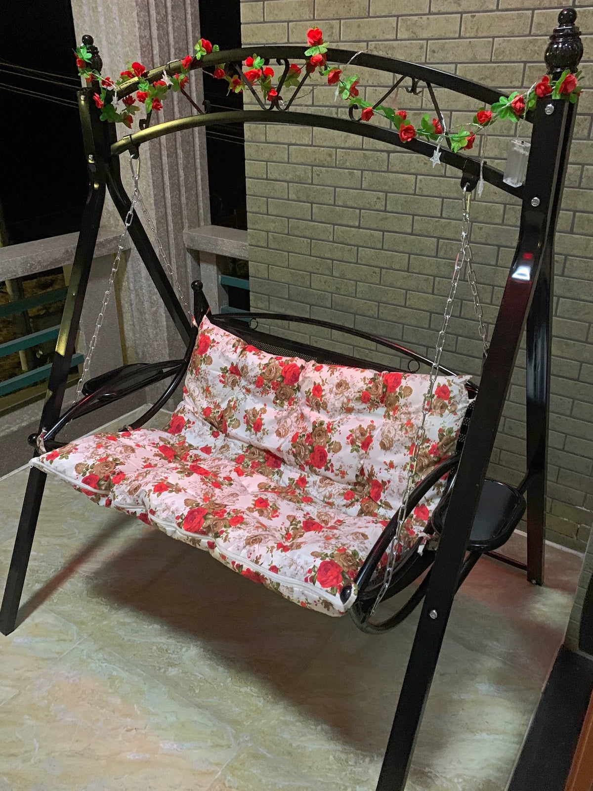 Outdoor Wrought Iron Swing Chair Indoor Courtyard Rocking Chair Home Balcony Children Adult Hammock Hanging Chair