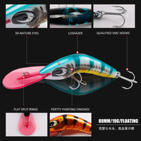 8cm 19g Floating Minnow Lure for Bass and Perch Fishing