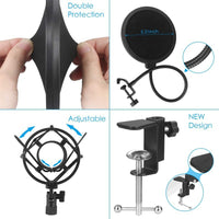USB Condenser Gaming Microphone Kit for PC, 192K/48K Sample Rate, Live Streaming