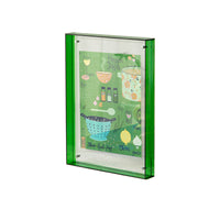 Magnetic Acrylic Photo Frame for Instant Photos and Postcards, Double-Layer Display Stand
