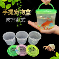 Kids Portable Crab Bucket Turtle Box Mini Pet Container Breathable Fish Bottle Fishing Bucket for Park Stalls