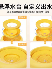 Mini Floating Pet Water Bowl for Small Dogs & Cats - No-Spill, Anti-Wet Mouth Design