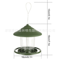 Automatic Transparent Plastic Outdoor Bird Feeder for Garden and Yard