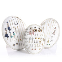 Oval Pearl Board Earring Holder Wall Mounted Jewelry Organizer for Necklaces and Studs