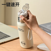 Jintang 316 Stainless Steel Insulated Water Bottle with Dual-Drink Lid, Portable for Sports & Travel