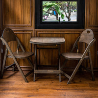 Solid Wood Folding Table and Chair Set for Home, Commercial, Outdoor, Balcony, Living Room, Coffee Table, Tea Table, Vintage Style
