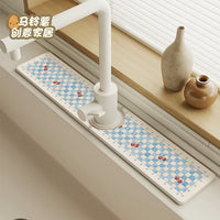 Diatomaceous Earth Faucet Absorbent Mat for Kitchen and Bathroom Sinks
