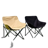 Portable Folding Moon Chair High Back for Outdoor Camping Office Lunch Break