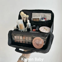 Portable Large Capacity Cosmetic Bag with Dividers, Travel Toiletry Organizer for Women
