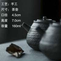 Handmade Shino-fired Zisha Teapot with Ball Filter, Wabi-Sabi Style, Small Capacity