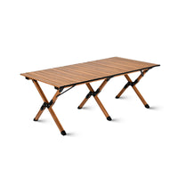Portable Aluminum Alloy Roll-Up Camping Table and Chair Set for Outdoor Activities