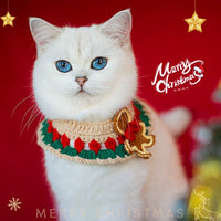 Christmas Pet Scarf Collar Knitted Bib for Cats and Dogs