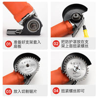Universal Angle Grinder Stand Base and Protective Cover for Cutting Machines