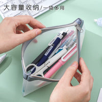 Translucent Frosted Pencil Pouch, Large Capacity Stationery Bag for Students