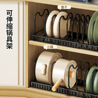 Adjustable Expandable Pot and Pan Organizer Rack for Kitchen Cabinets