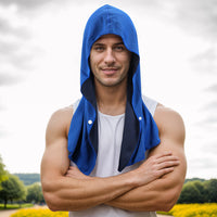 Cooling Hooded Towel for Beach, Gym, and Outdoor Activities - Quick Dry Sun Protection
