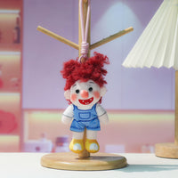 Cute Clown Plush Keychain Doll with Exploding Hair - 15cm