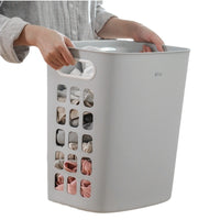 Wall-Mounted Laundry Hamper Plastic Clothes Storage Basket for Bathroom and Home