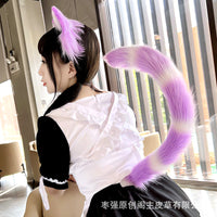 Handmade Cat Ear Headband and Tail Cosplay Accessory Set