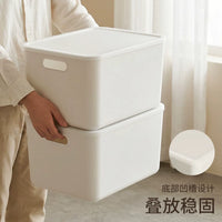 Plastic Storage Bins with Lids, Desktop Organizer for Cosmetics, Snacks, Toys, and Kitchen Items