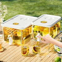 Cold Water Pitcher with Faucet for Home Refrigerator, Large Capacity Juice Fruit Tea Beverage Dispenser, Food Grade
