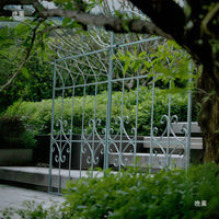 European Vintage Wrought Iron Garden Gate Fence Panel for Villas and Courtyards