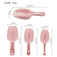 Ice Scoop Set for Kitchen, 3-Pack Plastic Ice Shovels for Ice Cubes, Candy, Flour, and Dry Goods