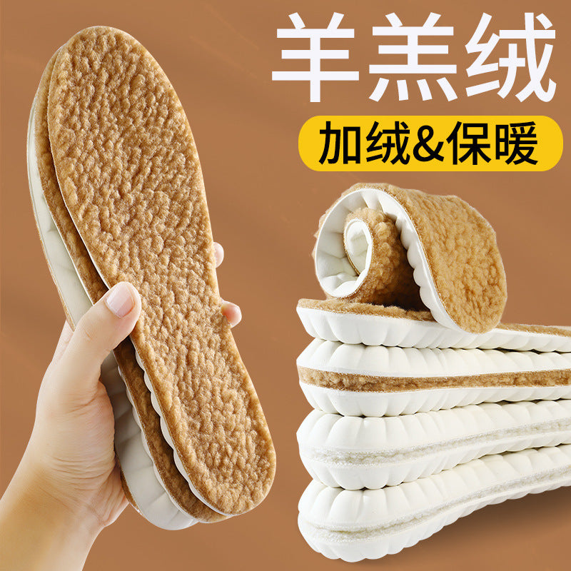 Latex Lambswool Thermal Insoles for Winter Boots and Athletic Shoes