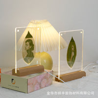 Acrylic Photo Frame with Stand, Wall Mountable Clear Display for Postcards, A4 Posters, and Leaf Carvings