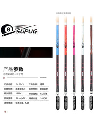 Supor 13mm Billiard Cue Stick with Anti-Slip Grip for Chinese Eight Ball Pool